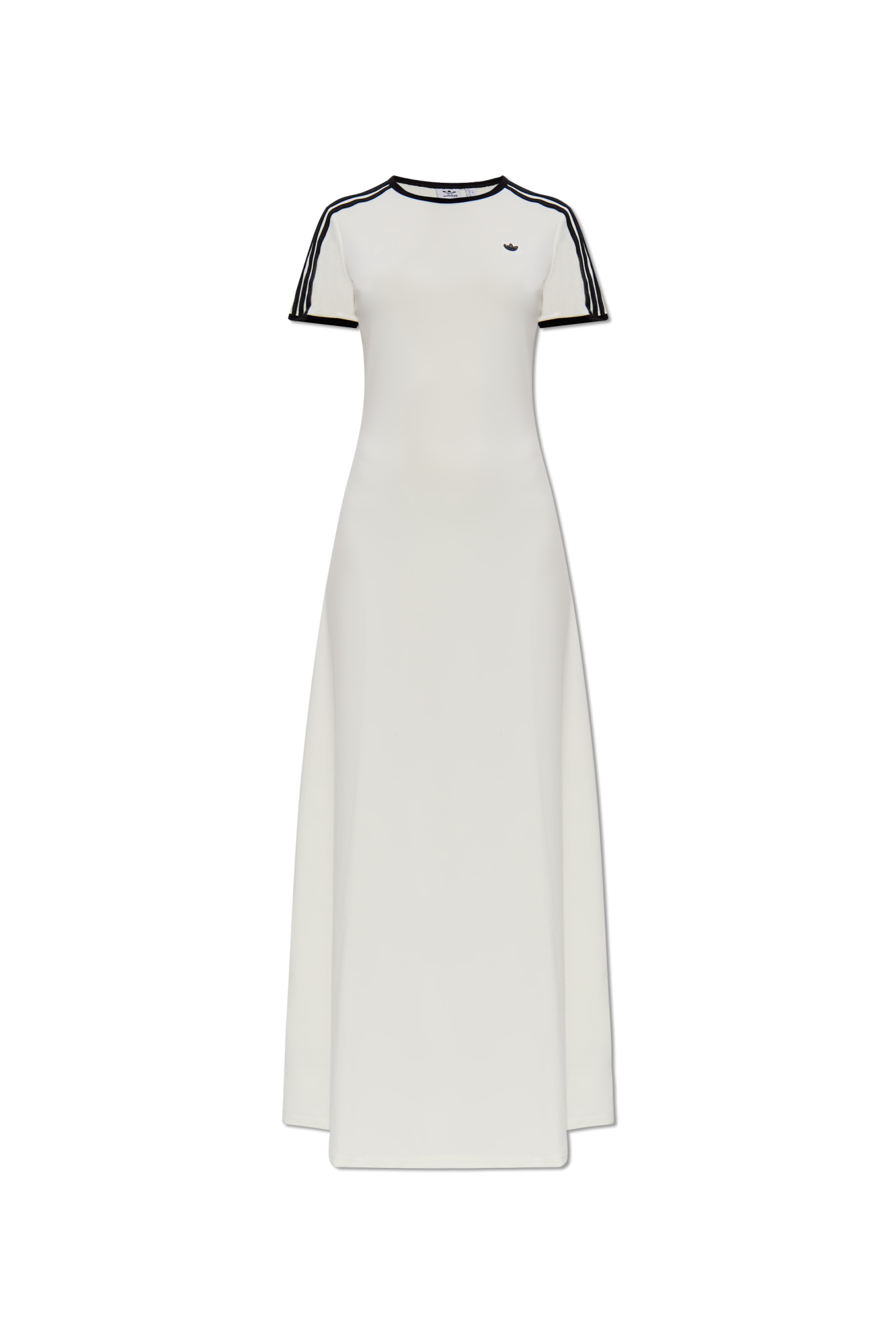 White Long dress with logo-shaped appliqué ADIDAS Originals